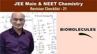 Biomolecules  Revision Checklist 21 for JEE amp NEET Chemistry [upl. by Ycnahc]