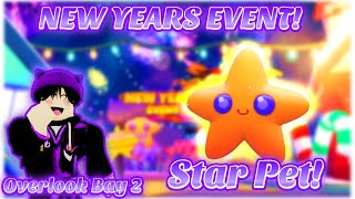 New Years Event SHOOTING STAR PET In Overlook Bay 2  Roblox [upl. by Airdnal]