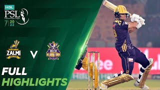 Full Highlights  Peshawar Zalmi vs Quetta Gladiators  Match 22  HBL PSL 7  ML2T [upl. by Willmert658]