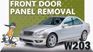 MercedesBenz W203 CClass Front Door Panel Removal and Replacement [upl. by Forster]