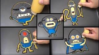 Mega Minions All Pancake Art  Dave Gus Tim Mel and Jerry [upl. by Frieder]