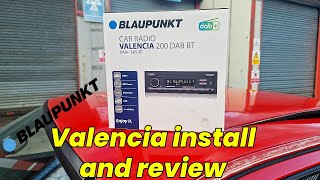 BLAUPUNKT VALENCIA BT200 DAB car stereo radio install and review [upl. by Ennaed]