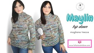 TUTORIAL Maglione Maylin top down [upl. by Inoue18]