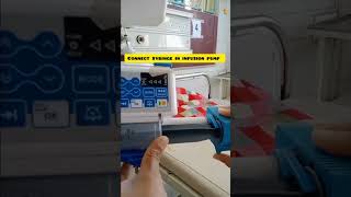 Infusion pump  how to set infusion pump bscnursing youtubeshorts medicallife nursing [upl. by Jarietta]