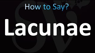 How to Pronounce Lacunae correctly [upl. by Liscomb989]