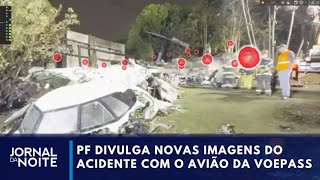 PF divulga imagens em 3D do local da queda do avião em Vinhedo  Jornal da Noite [upl. by Rainie]