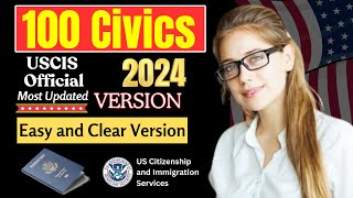 EASY Practice of USCIS Official 100 Civics Questions amp Answers for US Citizenship Interview 2024 [upl. by Giffy215]