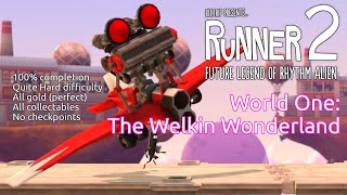 100 Quite Hard difficulty Runner2  World 1 Welkin Wonderland  Gaijin Games  Windows  2013 [upl. by Nicks]