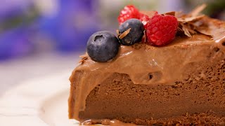 3Ingredient chocolate mousse cake [upl. by Dulce]