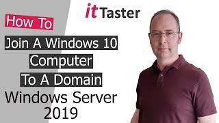 How To Join A Windows 10 Computer To A Domain  Windows Server 2019 [upl. by Suolevram701]