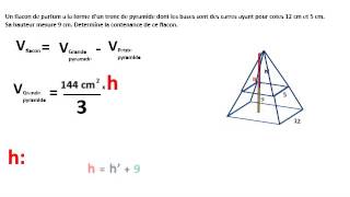 Volume dun tronc de pyramide [upl. by Avik41]