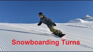 Snowboarding Turns technique [upl. by Aradnahc966]