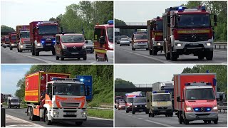 Kolonnenfahrt Feuerwehren und Hilfsorganisationen aus dem EnnepeRuhrKreis zum IdF Münster [upl. by Clayborn]