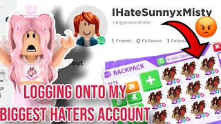 I Logged Into MY BIGGEST HATERS ACCOUNT AND Found Out A SHOCKING Secret [upl. by Aslin]