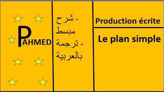 Production écrite 1 ère bac  plan simple منهجية جاهزة [upl. by Rowena42]