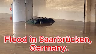 Flood in Saarbrücken Germany [upl. by Yi61]