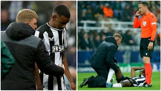 Alexander Isak injured in Newcastle vs Borussia Dortmund champions league [upl. by Mailiw]