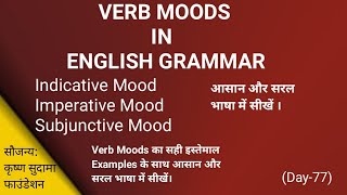 Verb Mood Indicative Imperative and Subjunctive  Properties of Verbs [upl. by Higbee]