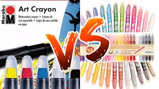 Marabu art crayons REVIEW and a cheaper alternative [upl. by Tjaden]