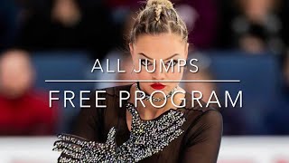 Loena Hendrickx free program  Skate America 2023  All jumps [upl. by Anirdna]