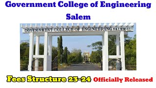 GCE SALEM FEES STRUCTURE 202324 anbarivu gcesalem gce govtcollege salem [upl. by Ensign607]