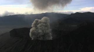 Mount Bromo volcano explosive eruption accompanied by powerful shockwave 11 [upl. by Lepp]