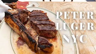 Eating at Peter Luger The Most Famous Steakhouse in NYC [upl. by Ailic137]