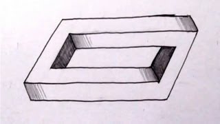 How To Draw The Impossible Penrose Rectangle  Cool Optical Illusion [upl. by Tymon]