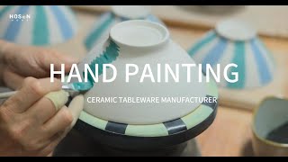 AN ORDER OF HAND PAINTED BOWLS ceramics handpainted dinnerware tableware factoryinchina [upl. by Imac]