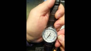 How To Set Tissot Tradition Perpetual calendar Mens watch with leather strap T0636171603700 [upl. by Bergstein304]