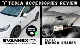 EVANNEX Tesla Window Shades Review for Model S3XY [upl. by Eiliab]