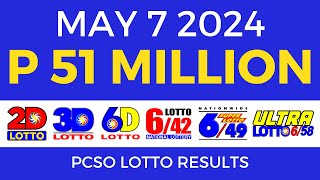 Lotto Result Today 9pm May 7 2024  Complete Details [upl. by Naletak]