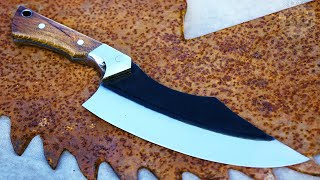 Making a large kitchen knife from an Old Saw Blade [upl. by Kiley993]