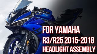 Full LED Headlight for Yamaha YZF R3 2015 2018 [upl. by Valli858]