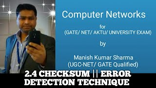 24 CHECKSUM  ERROR DETECTION  TRANSPORT LAYER ERROR DETECTION [upl. by Leonid]