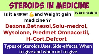 Dexona BetnesolMedrol WysoloneDefcortKenacort कब किसमे कितने डोज में देना है drniteshraj [upl. by Merkle77]