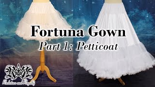 How to make a long ruffled petticoat from 3 short petticoats  Fortuna Gown Part 1 [upl. by Etienne]