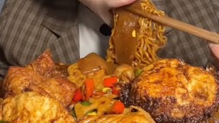 Chinese stirred fried noodles Mukbang from Kuai [upl. by Reyam]