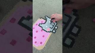 Chalking Nyan Cat 🐱 pixel chalk art [upl. by Alis]