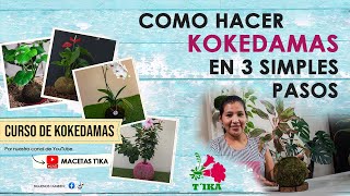 Curso Como hacer kokedamas en 3 simples pasos  EN VIVO [upl. by Otsedom]