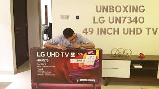 Unboxing LGs UN7340 4k UHD Smart TV [upl. by Rosenberger]