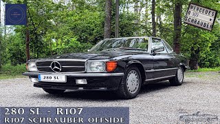 280 SL Mercedes R107  Impressionen R107 Schrauber offside  Mercedes Klassiker [upl. by Anayia]