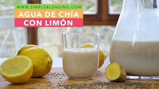 CÓMO HACER AGUA DE CHÍA  Agua de chía con limón  Bebida adelgazante con chía y limón [upl. by Pittman]