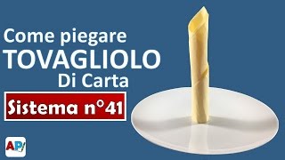 Come piegare tovagliolo di carta a forma di Candela  Tovaglioli portaposate fai da te [upl. by Tnek275]