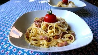 Linguine à la carbonara  Recettes de Pâtes  Galbani [upl. by Florie]