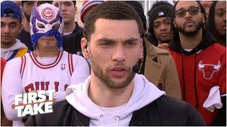 Zach LaVine Viral 360 dunk attempt AllStar snub amp wanting to play with LeBron  First Take [upl. by Gilbart389]