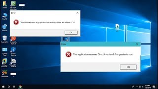 Fix This Application requires DirectX Version 81 or Greater to run on Windows 10 100 Works [upl. by Aprile]