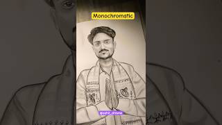 Monochromatic Portrait artistvlog art artwork arts artistic portrait portraitart [upl. by Alul]