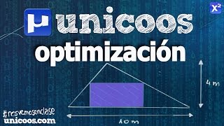 Optimización del área de un rectángulo inscrito BACHILLERATO unicoos [upl. by Berkeley]