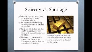 Scarcity vs Shortage [upl. by Guido]